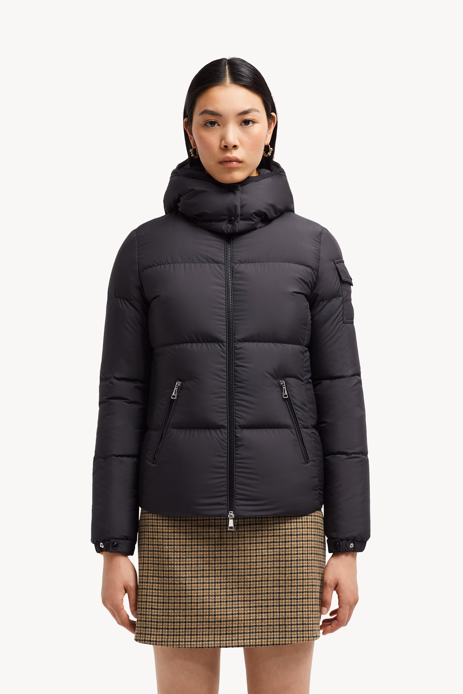 Doudoune courte à capuche Fourmines Noir Moncler 3